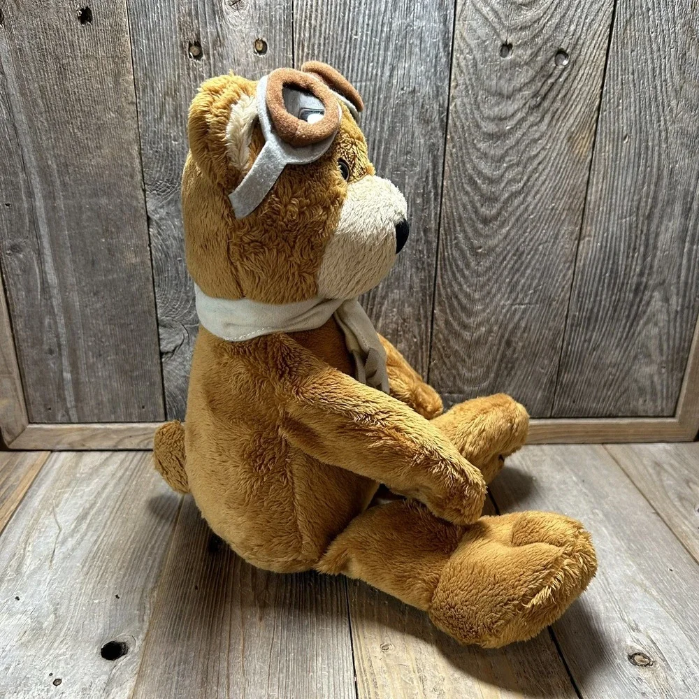 Manhattan Toy Aviator Teddy Bear Brown Plush Pilot with Goggles and Scarf 12